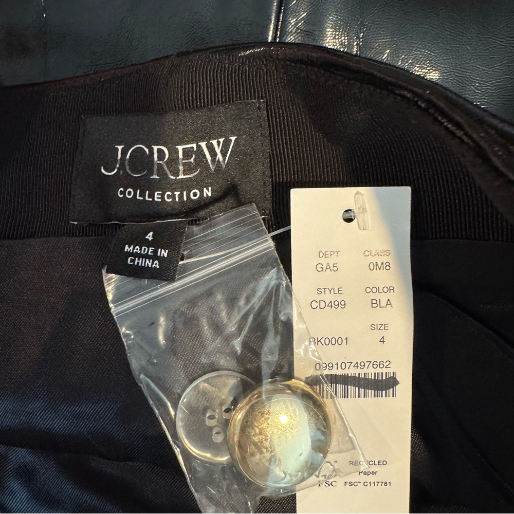 J. Crew Collection Faux Patent Leather Wrap Mini Skirt - Picture 7 of 8